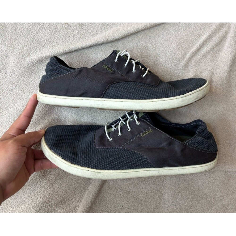 OluKai Nohea Moku Men's Shoes Navy Slip On Sneakers US M 11.5 Lace